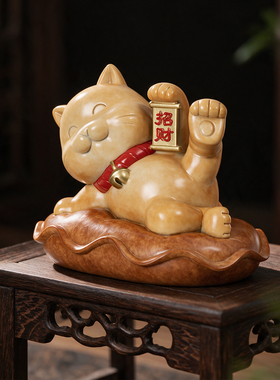 招财猫铜摆件开业送礼收银台纳财家居装饰品工艺品礼品家居桌面