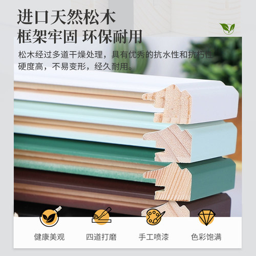 照片墙墙面装饰免打孔定制照片相册墙相框挂墙组合美式复古相片墙 - 图1