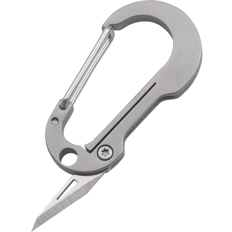 多功能钛合金钥匙扣折刀拆快递刀随身开箱锁匙登山扣折叠便携小刀,淘宝优惠券,粉丝福利购,淘宝优惠卷