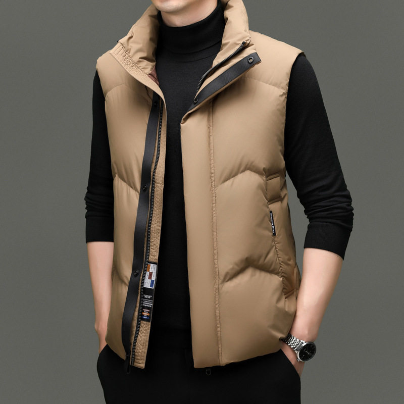 中青年羽绒马甲男加厚2025秋冬新款外穿保暖白鸭绒坎肩羽绒马甲,淘宝优惠券,粉丝福利购,淘宝优惠卷