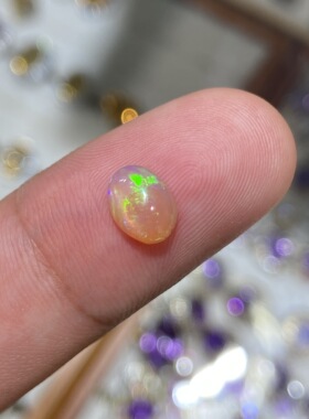 天然欧泊蛋面裸石蛋白石火欧泊镶嵌戒指吊坠