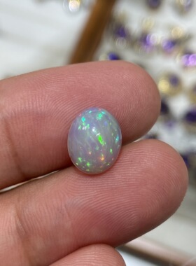 天然欧泊蛋面裸石蛋白石火欧泊镶嵌戒指吊坠