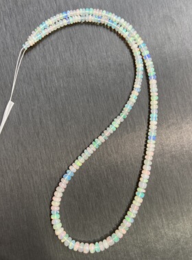 天然欧泊算盘珠随形塔链彩欧泊项链蛋白石手链满火彩火欧泊锁骨链