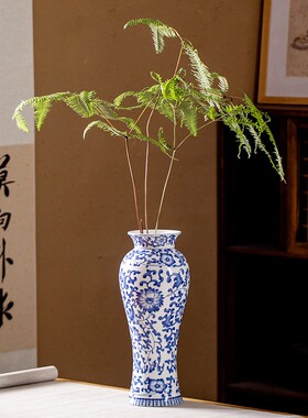 景德镇青花瓷花瓶摆件家居饰品
