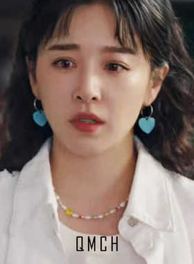 笑脸夏季彩色珍珠项链S925纯银