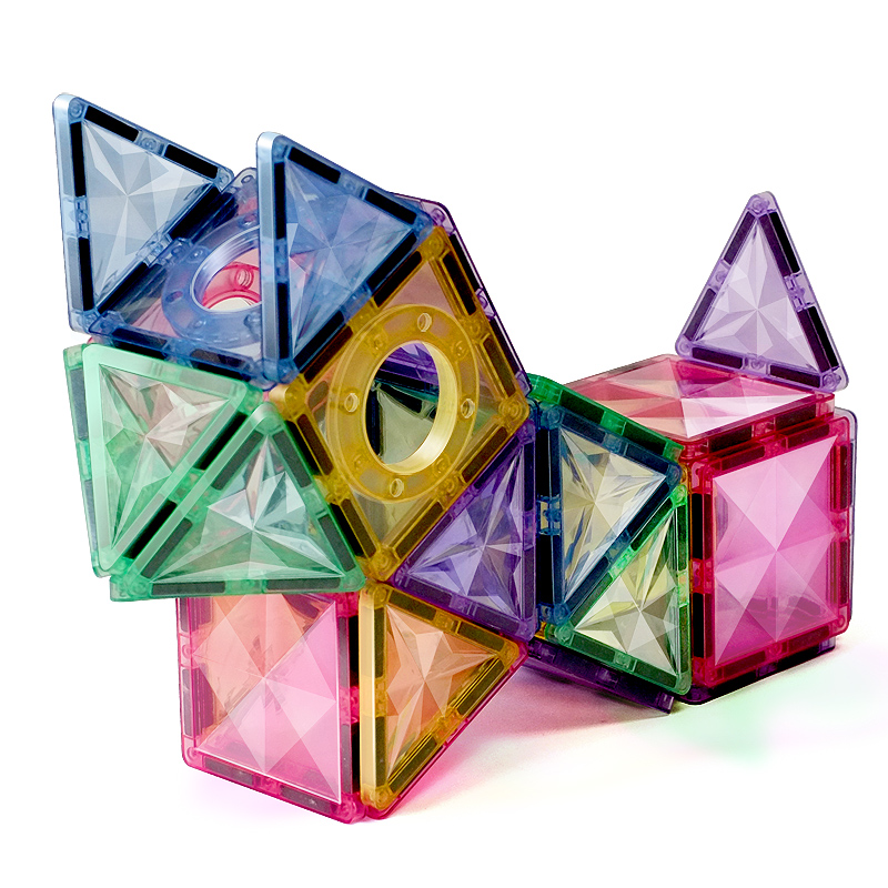 彩窗磁力片钻面儿童益智玩具拼装轨道管积木男女孩强磁吸铁石拼图,淘宝优惠券,粉丝福利购,淘宝优惠卷