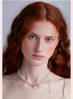 FLV闪光调色盘项链 繁花梦境系列 轻奢小众设计高级感时尚锁骨链