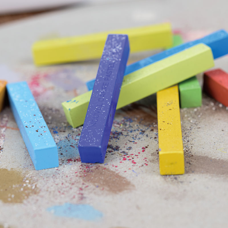 樱花硬质色粉笔套装 学生美术生手绘素描绘画笔48色DIY彩绘粉彩棒 - 图2