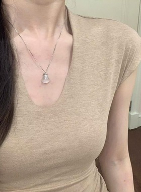 福袋满玉髓纯银项链母亲节送妈妈