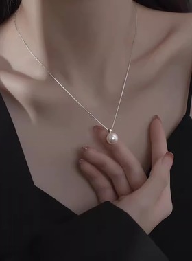 纯银珍珠项链女2025新款爆款