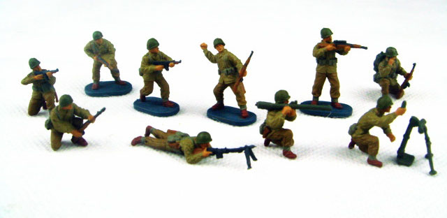 凯撒Caesar二战1:72兵人模型H071二战美军美国陆军可做诺曼底登陆