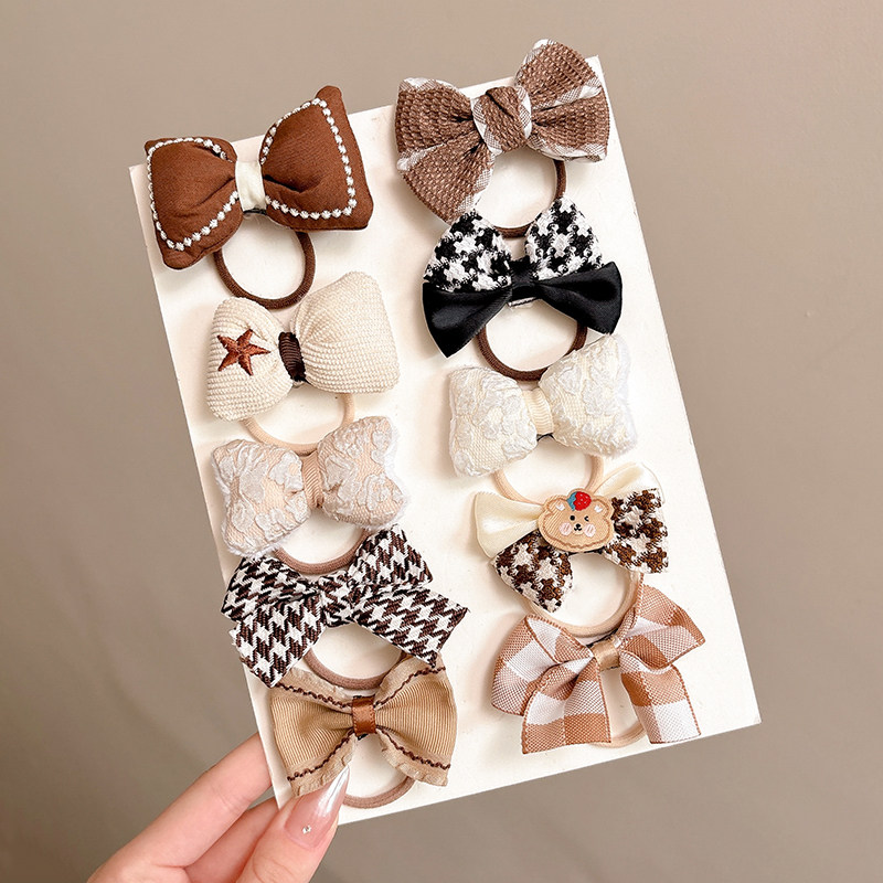 儿童发圈女可爱花朵蝴蝶结头绳发饰高弹力不伤发橡皮筋扎头发头饰,淘宝优惠券,粉丝福利购,淘宝优惠卷