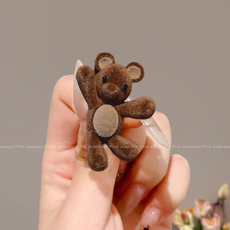 可爱小熊发夹边夹女精致小夹子发卡刘海侧边碎发鸭嘴夹一字夹头饰,淘宝优惠券,粉丝福利购,淘宝优惠卷