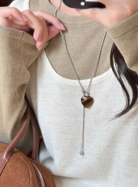 蝴蝶闪钻项链女2026新款轻奢精致