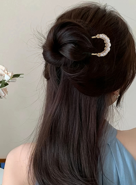 u型发簪古风女高级感中式簪子