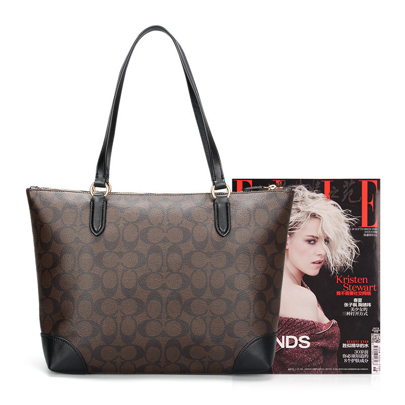 coach女士zip top系列中号pvc 百恩海外女士包袋