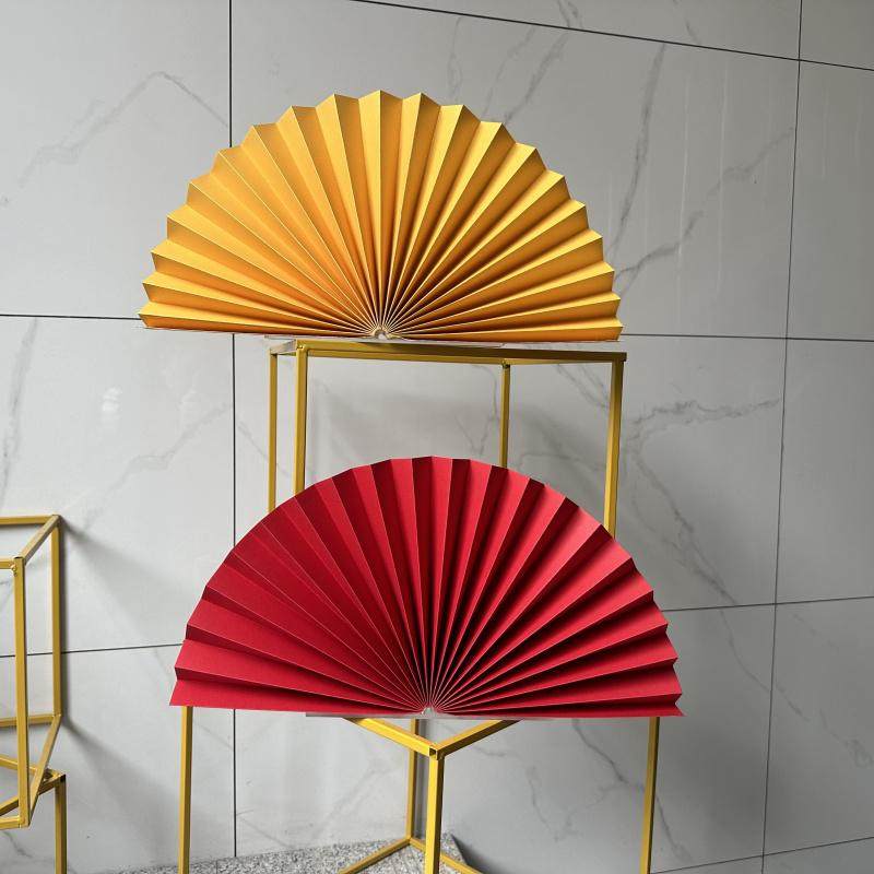 商场厚卡纸折纸扇布置创意美陈结婚装饰折叠红色工艺扇花摆件质感,淘宝优惠券,粉丝福利购,淘宝优惠卷