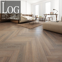 Herringbone parquet floor dark abrasion resistant and environmentally friendly home floor heating lock clothing store fish bones parquet reinforced composite wood floor