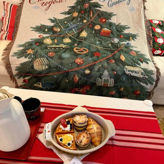 Christmas sofa towel holiday decoration tapestry