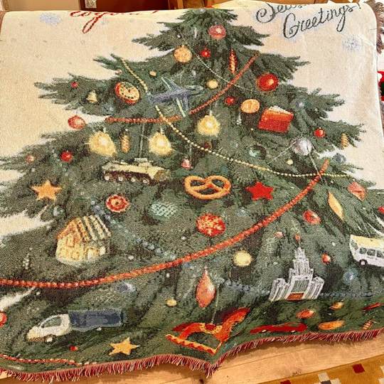 Christmas sofa towel holiday decoration tapestry