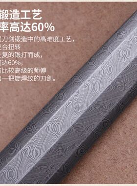 大师高端纹路定制嵩山宝剑