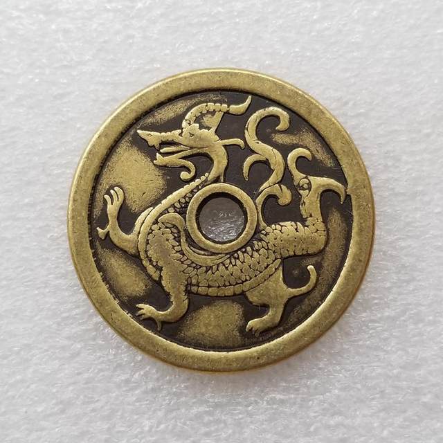 Solid antique four mythical beast copper coins cost 3.2mm