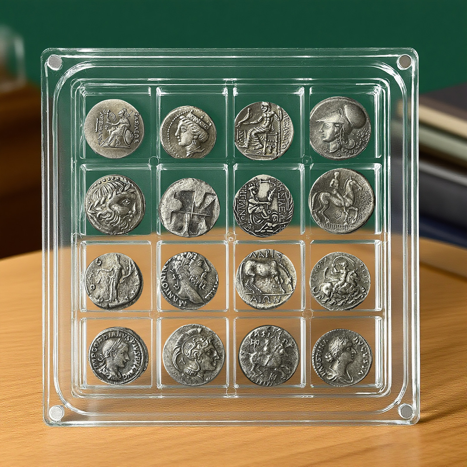 古希腊钱币收纳盒摆件 古典风硬币套组收藏创意礼品桌面摆件,淘宝优惠券,粉丝福利购,淘宝优惠卷