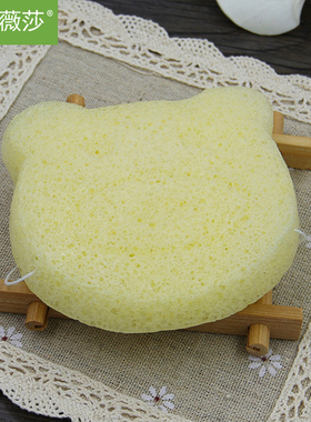 芘芘薇莎洁面海绵洗脸洁面扑可爱小熊型魔芋球按摩去角质深层清洁