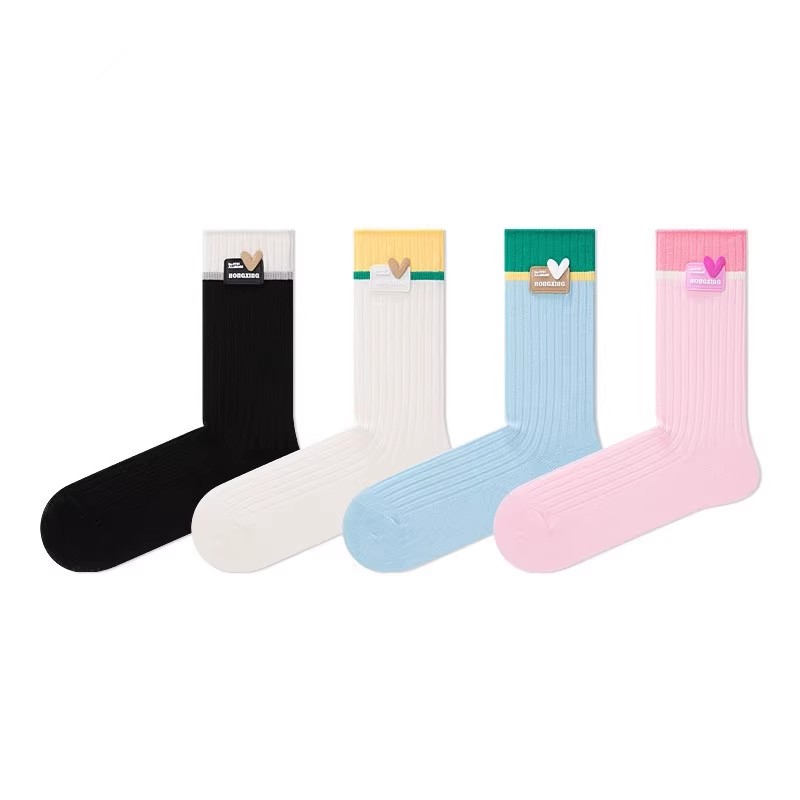 『Cxc socks』拼色五彩斑斓爱心日系街头个性潮~春秋穿搭更舒适哟 - 图3