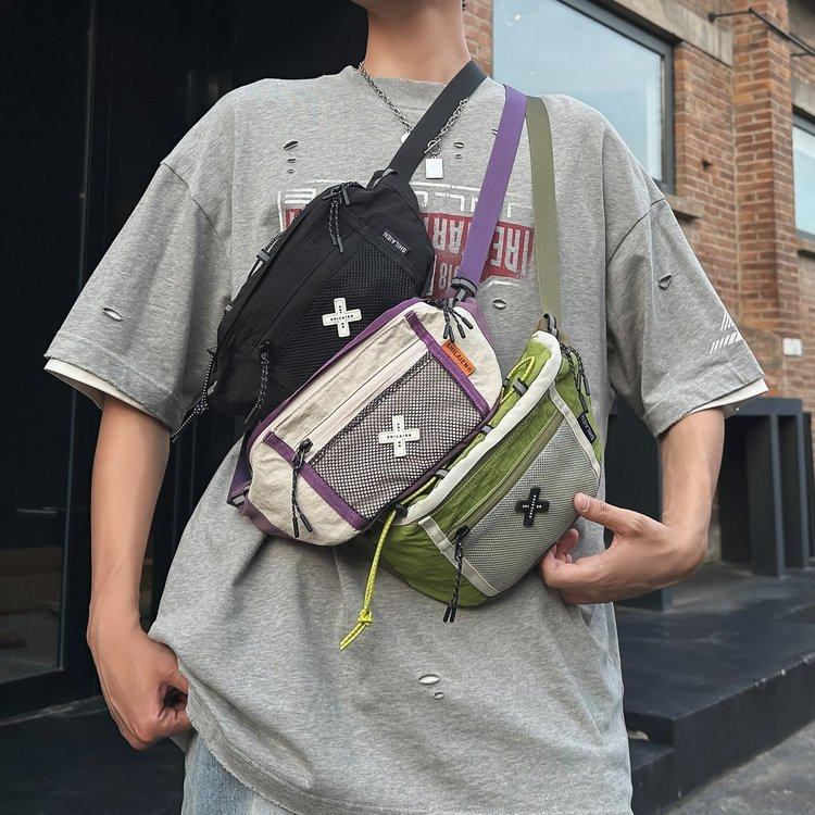 包包女2025新款胸包斜挎包男款腰包手机包饺子包运动帆布单肩背包,淘宝优惠券,粉丝福利购,淘宝优惠卷