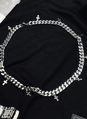 原创设计欧美风十字架ins古巴链