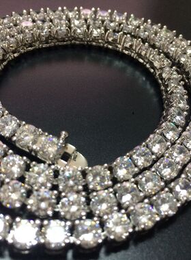 欧美高品质5A级锆石单排钻网球链