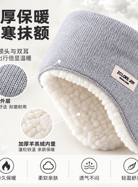 冬季女款护额加绒防风头巾
