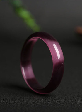 紫色水晶加宽加厚玉镯子