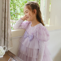 Boat Rat Boy Dress Girl Dress Girl Dress Autumn Dress Children Skirt 2023 New Cake Skirt Little Girl Foreign Air Princess Dress