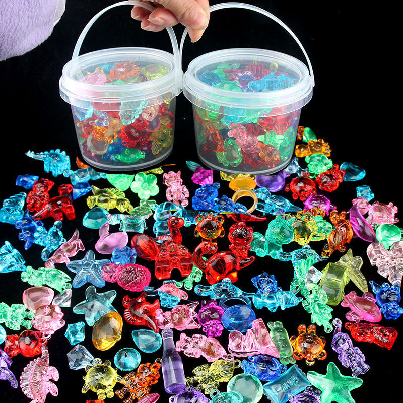 儿童水晶宝石玩具女孩仿真钻石塑料亚克力七彩动物恐龙游乐园抓机,淘宝优惠券,粉丝福利购,淘宝优惠卷