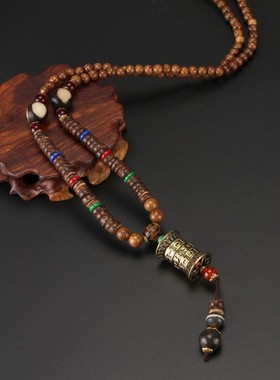 复古棉麻长款男女秋冬民族毛衣链