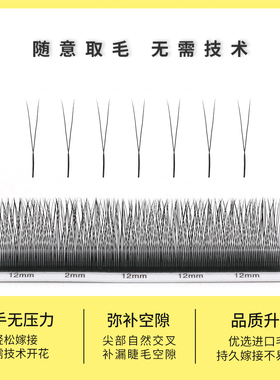 嫁接睫毛自然柔软小绒花V