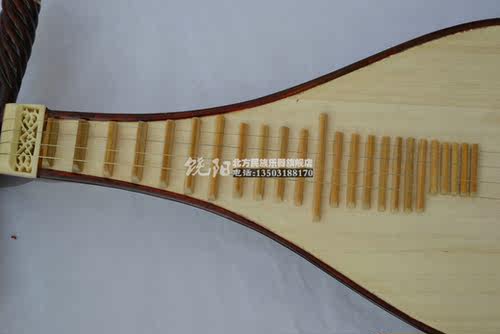 饶阳北方民族乐器厂直销 高级骨花柳琴牡丹头花柳琴送柳琴包包邮 - 图1
