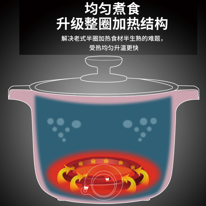 安家乐电煮锅宿舍学生电热火锅迷你小电锅小型煮面泡面锅家用单人