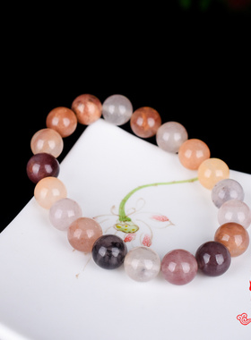 天然新疆紫色毫米金丝玉手串