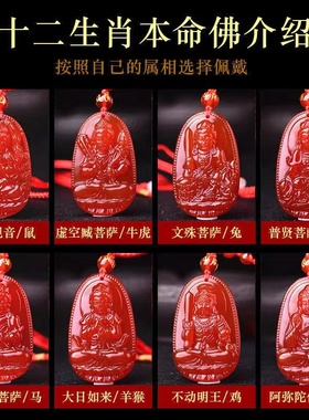 天然冰种红玛瑙守护神吊