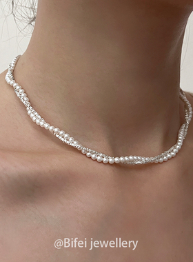 真多麻珍珠碎银子珍珠单颗项链女