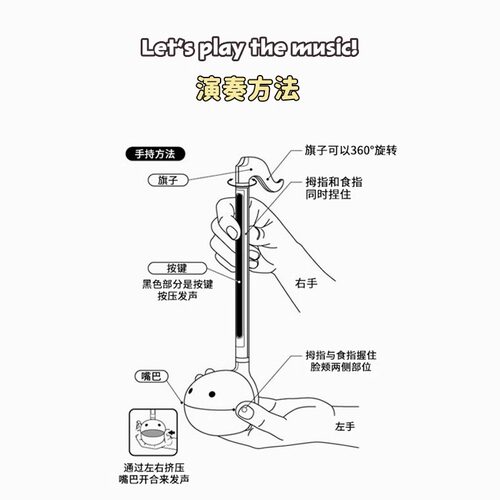 日本Otamatone电音蝌蚪正版初音未来网红音乐玩具解压二胡礼物 - 图1