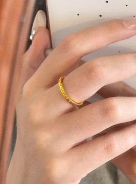 碎冰冰戒指女鳞片小众设计简约