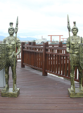 大型武士盔甲摆件欧式