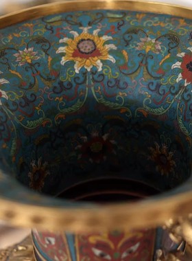 金丹青景泰蓝摆件复古花瓶