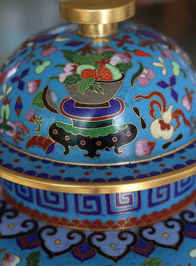 金丹青景泰蓝摆件礼品纯紫铜胎