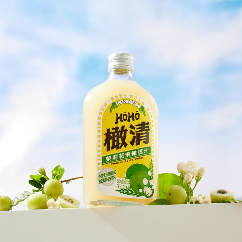 每日橄清茉莉花滇橄榄汁HOHO饮料330ml*6瓶装解腻果汁零添加蔗糖 - 图0