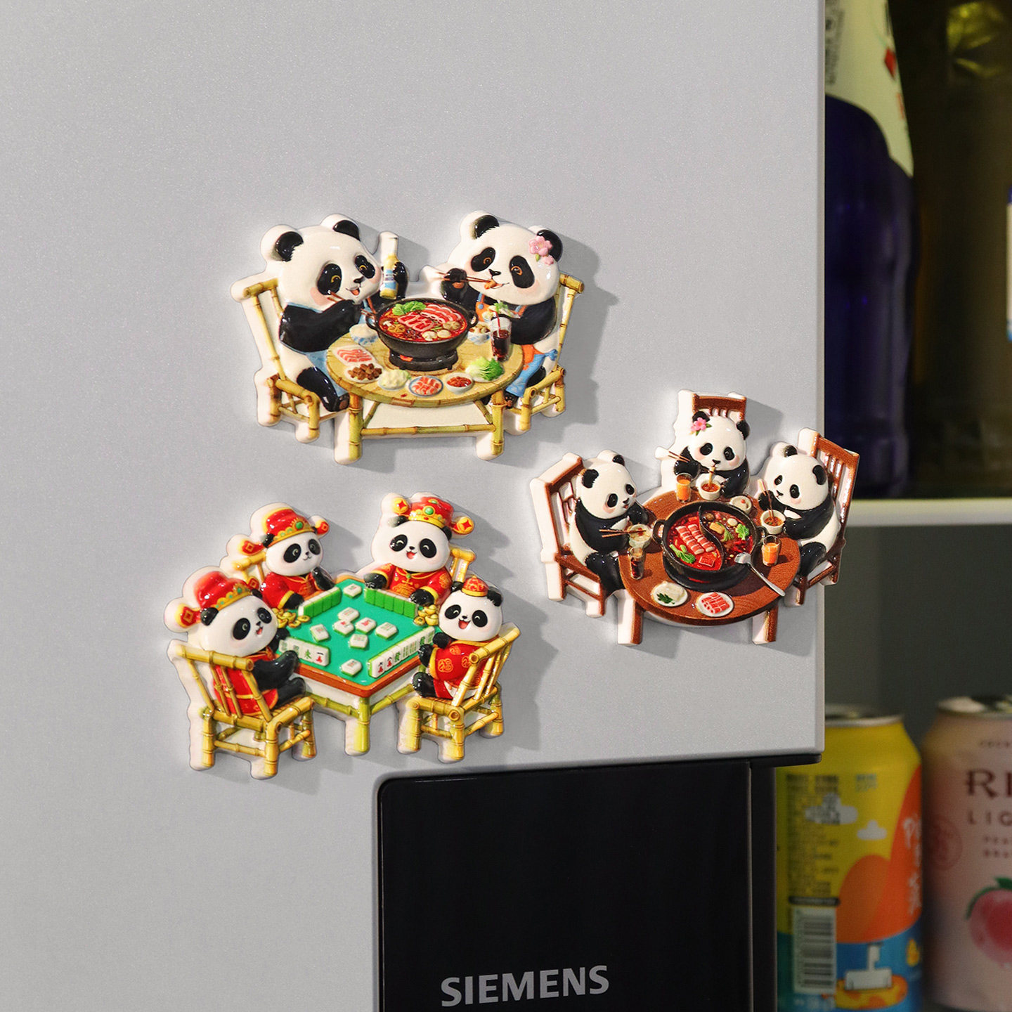 四川重庆熊猫吃火锅冰箱贴成都麻将熊猫开瓶器城市旅游文创纪念品,淘宝优惠券,粉丝福利购,淘宝优惠卷